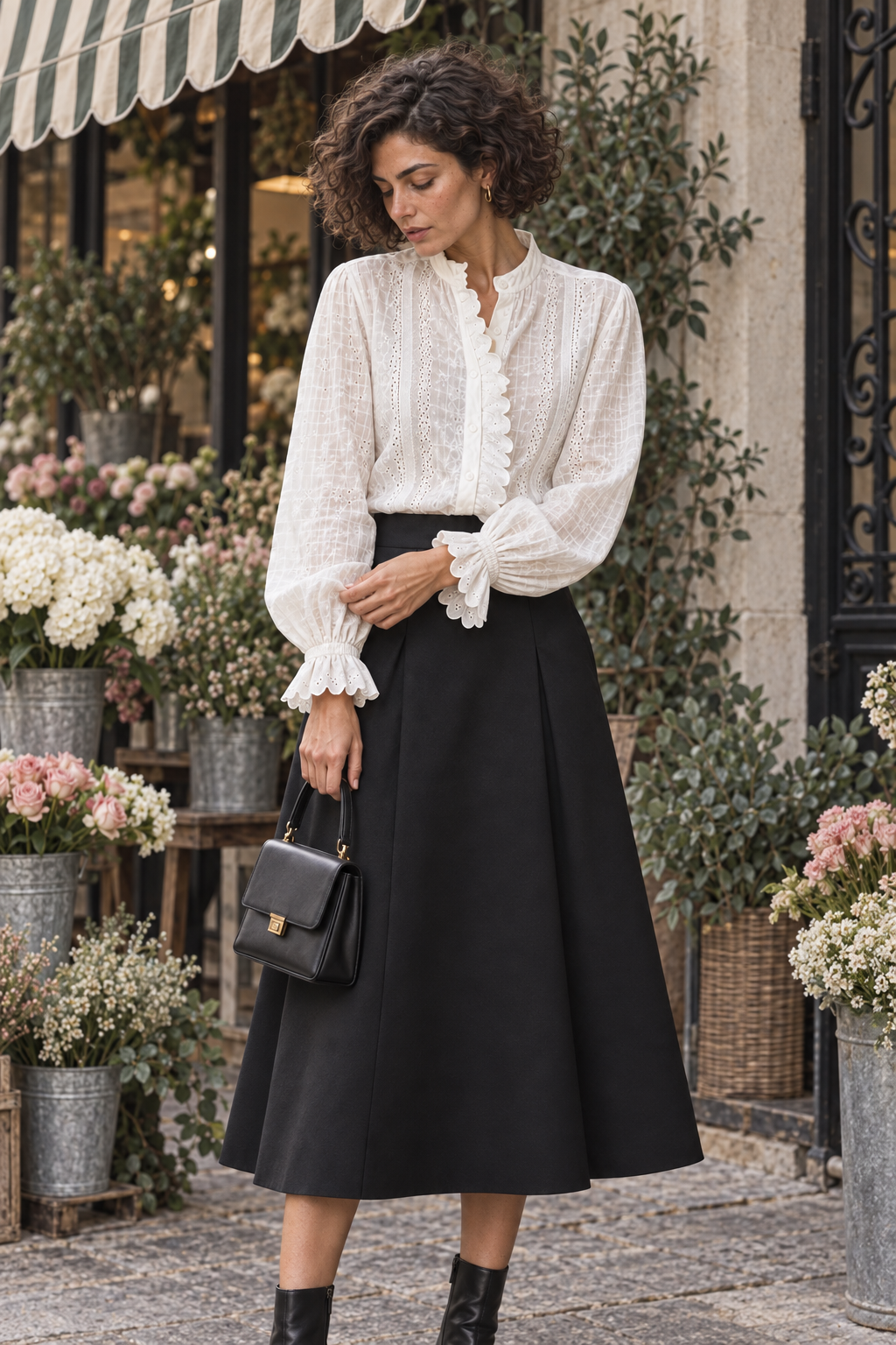 Full-length fashion campaign portrait